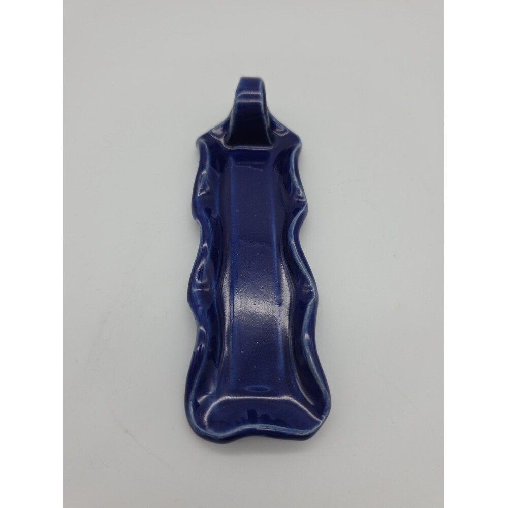 Studio Pottery Butter Dish Tom Jones Fairhope Alabama Cobalt Blue